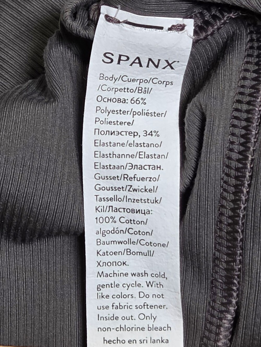 SPANX Suit Yourself Ribbed Mock Neck Smoothing Bodysuit Deep Slate Large NWT - Picture 8 of 11